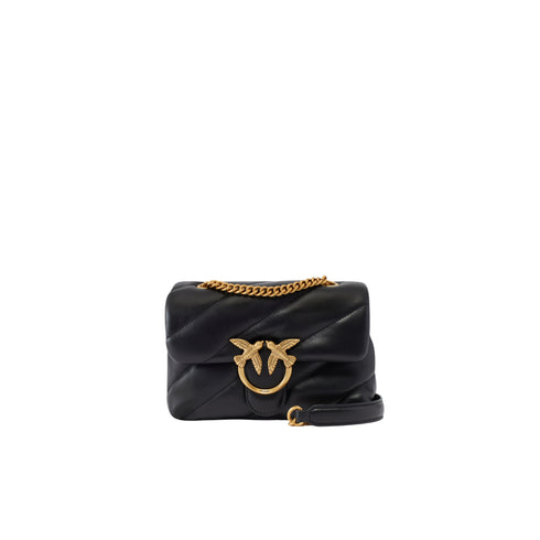 Borsa Donna Love Puff Classic Mini, in nappa, con patta e logo Love Birds
